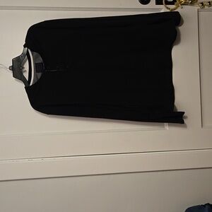 Men's long sleeve Henley shirt, Color black, Size XL